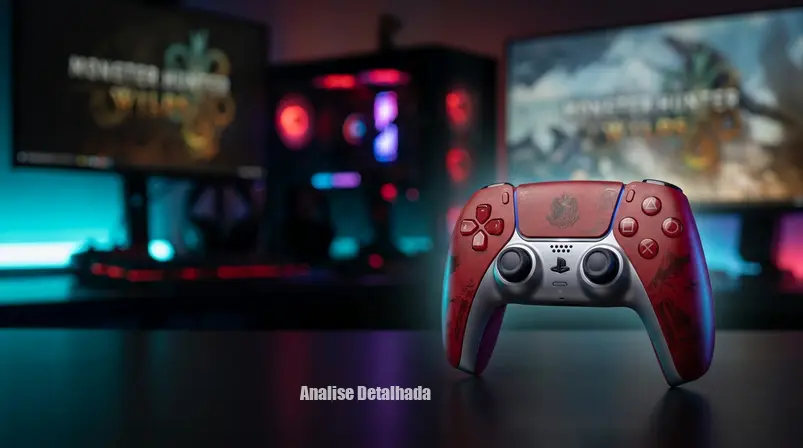 Avaliação 2026: Controlador Dualsense Monster Hunter Wilds Red para PS5
